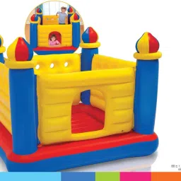 Inflatable Original Playhouse, Trampoline Playground With Free Pump Inflatable Hoppers & Bouncer-16
