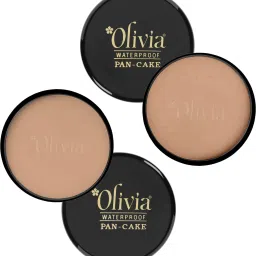 Waterproof Pan Cake 100% Waterproof Shimmering Finish Compact | 25g | Pack of 2 Compact-image-2