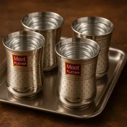 (Pack of 6) Abira Stainless Serving,Unbreakable Water Drinking Set Glass Set Water/Juice Glass-23