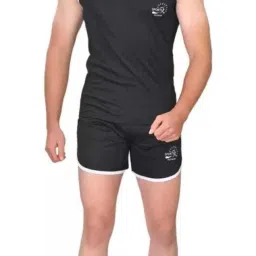 Solid Men Reversible Black Running Shorts-picture-24