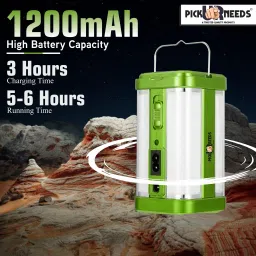 pick ur needs Rechargeable 4 Side Tube With 2 Multiple Mode Extra Bright DC / Solar Lantern 5 hrs Torch Emergency Light image 2