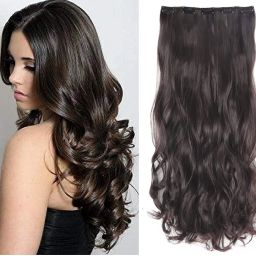 Synthetic Curly Extension Secret Extensions for Women And Girls 120 g in 24 inch Pack of 1 (Medium Brown) Hair Extension-22