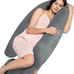 Microfibre Solid Pregnancy Pillow Pack of 1-image-36