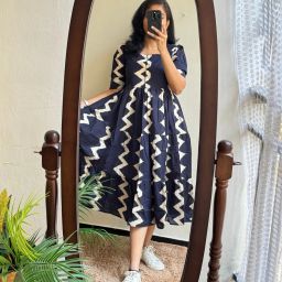 Printed Viscose Rayon Stitched Flared/A-line Gown-image-84