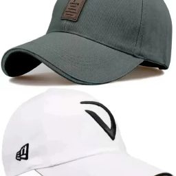 Embroidered, Solid, Self Design Sports/Regular Cap-image-4