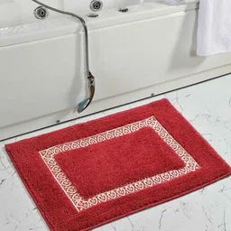 maa home concept Red Solid Microfiber 20X32 Inches Anti Skid Door Mats-picture-37
