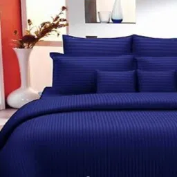 1 TC Cotton Double Striped Flat Bedsheet-image-100
