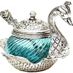 Glass Serving Bowl Antique Bowl Peacock Shape for Saunf Mishri & Dry Fruit-10