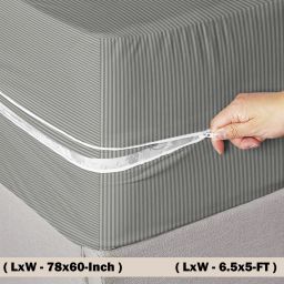 Zippered King Size Breathable Mattress Cover-image-90