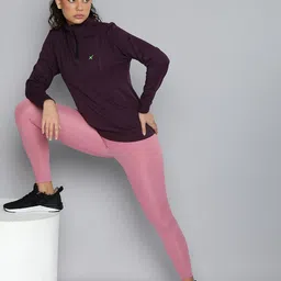 HRX by Hrithik Roshan Women Purple Solid Sweatshirt-image-58