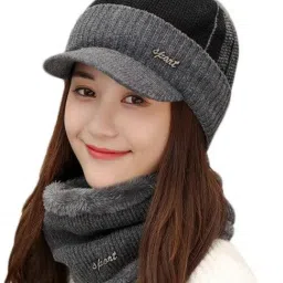 Solid, Self Design, Woven Beanie-24