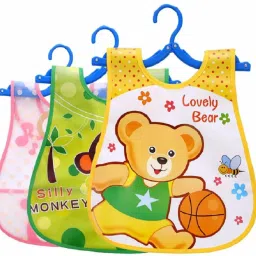 EVA Waterproof, Washable, Stain and Odor Resistant Soft, Unisex, Non Messy Cute Printed Baby Apron Cum Bib for Feeding Infants and Toddlers-10