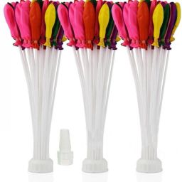Solid Already Tied Magic Water Balloon Multicolor 3 Bunches(1*37) 111 Pieces + Free Tap Nozzle Balloon Bouquet-image-40