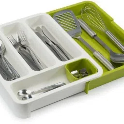 Plastic Expandable Multipurpose Cutlery Organizer Tray Storage Basket-picture-23