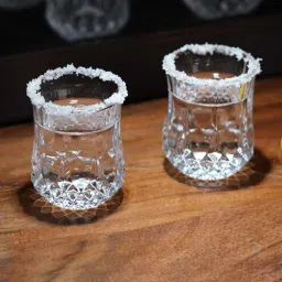 ceradeco Transparent 50 ml Glass Juicika Shaped (Set of 2) Shot Glasses-picture-46