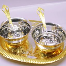 CAPSULE TRAY(S)/2PARI BOWL(B)-TB28(GS) Tray, Bowl, Spoon Serving Set-image-74