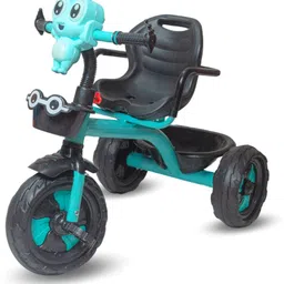 maanit Jimmi Tricycle Dual Storage Basket With MUSIC AND CUSHION SEAT Control Safety Guardrail Comfort Seat Model_Kite_ for Kids|Boys|Girls Age 2-5 Years Tricycle-picture-1