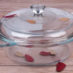 Glass Serving Bowl NEW AGE 2.5 Ltr Micro safe Dishwasher safe Glass Casserole with lid, serving 10- 12 People(FREE SHIPPING)-image-58