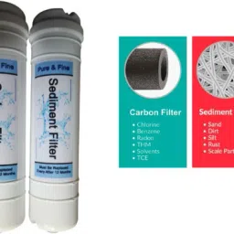 pure & fine by pure & fine Inline Sediment Filter and Inline Carbon Block Filter with 4 Elbow Solid Filter Cartridge image 3