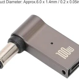Tobo Type C DC Adapter, USB C to DC 6.0*1.4MM Adapter for Laptop TD-1270CC 100 W Adapter image 4