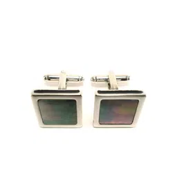 PELUCHE Gold-Toned & Brown Natural Abalone Shell Stone Cufflink-picture-53