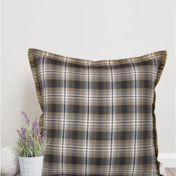 Home Green & White Checked Square Cushion Covers-56
