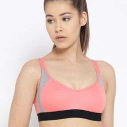 DressBerry Colourblocked Non Padded Workout Bra-39