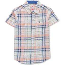 JusCubs Boys Premium Tartan Checked Casual Pure Cotton Shirt-image-34