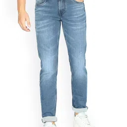 Lawman pg3 Men Blue Slim Fit Low Distress Light Fade Colourblocked Jeans-image-97