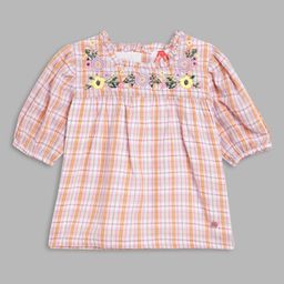 Blue Giraffe Multicoloured Checked Top-18