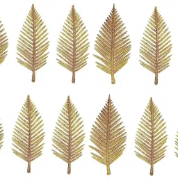 Golden Glitter Leaf with Stem for Flower Making, For Gift Packing-image-30