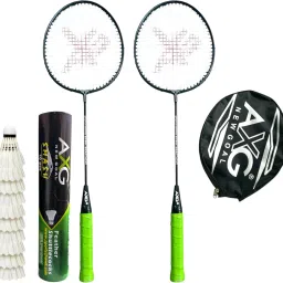 Scratch resistant A-2000 Badminton Racquets set Of 2 with 10 Feather Shuttles Badminton Kit-image-45