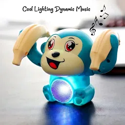 Dancing Monkey Musical Spinning Rolling Doll Tumble 360 Toy Light and Sound-image-10