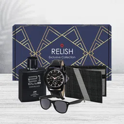 relish Black Watch, Perfume, Wallet and Sunglass Combo for Men Diwali Gift for Friend. Paper Gift Box-picture-39