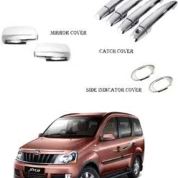 Exterior Chrome Accessories Combo Kit for Mahindra Xylo -Set of 10 Pcs Chrome MAHINDRA Xylo Side Garnish-26