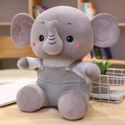 Elephant Soft Stuffed Plush Animal Toy for Kids and Birthday Gift Toys- 32 cm-image-4