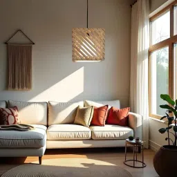 symplify Oblique Brown Solid Wood Single Hanging Light-picture-15