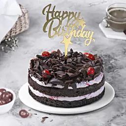 Birthday Black Forest Eggless Cake-image-94