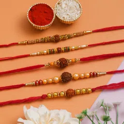 Rudraksh CY-CR-AS-R10-BE Assorted Rakhi Set-11