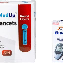 medup 100 lancet with dr morepen 50 strips Glucometer Lancets-88