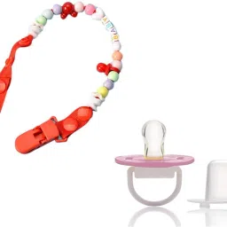 (COP-12) Baby soother with chain 1Pcs Baby Pacifier Clips Children For Baby Present Baby Clip Nipple Clips Newborn Dummy Holder For Teethers (pack of 1) Soother-image-36
