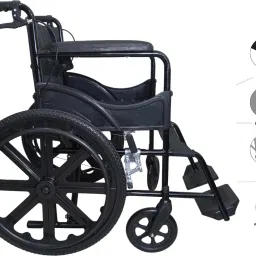 Foldable Wheelchair with dual Brake Manual Wheelchair-image-68