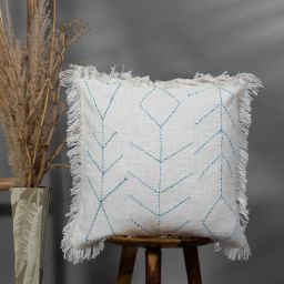 thegasbh White Cotton Kantha Work Cushion Covers (Pack Of 5)-picture-46