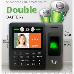 realtime RS 910 WITH WIFI DOUBLE BATTERY FACE WITH FINGERPRINT ATTENDANCE MACHINE Access Control, Time & Attendance image 2