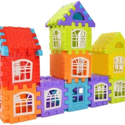 popplop Happy House Building Blocks with Attractive Windows and Smooth Rounded Edges Toy image 4