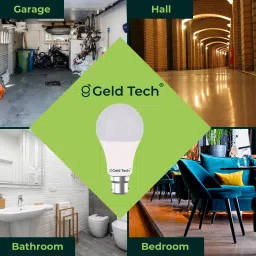 Geld Tech Motion Sensor Light, Auto on/off, Radar Sensor LED Bulb 10W Cool White (6500K) Wired Sensor Security System image 3