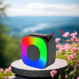 GUGGU Sonic (PORTABLE DESKTOP SPEAKER) Deep Bass Sound with Dynamic LED LightW48 10 W Bluetooth Laptop/Desktop Speaker-picture-1