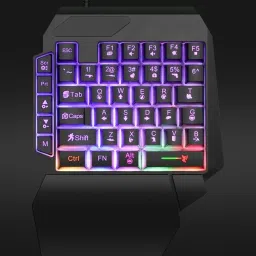DWH F6 Wired USB Standard Gaming Keyboard Compatible with Desktop, Laptop, Mac multimedia_keys,DWH F6 Single Hand RGB Gaming Semi-Mechanical Keyboard image 4