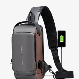 shreeshayamtrader Random Colour Slim Corssbody Sling Chest Backpack Men's Shoulder Bag Small Travel Bag - Small-picture-44