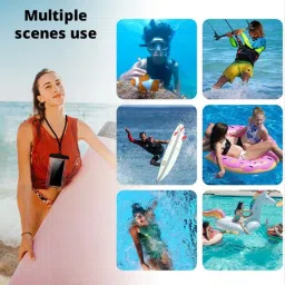 paplaj enterprises Pouch for Rain for Mobile Touch Sensitive Waterproof Mobile Pouch with Strap, Size upto 6.5" Mobiles image 5